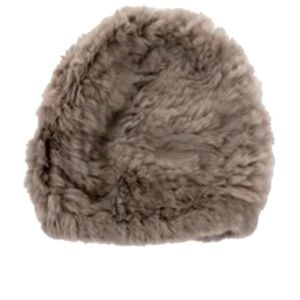 Barney's New York Rabbit Fur Beanie (barely worn)
